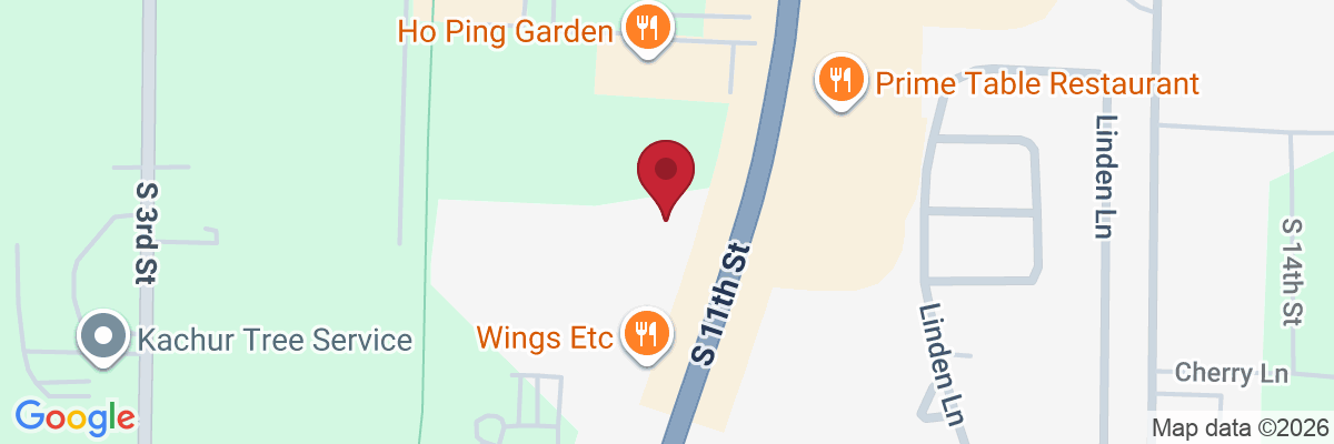 Map showing facility locations