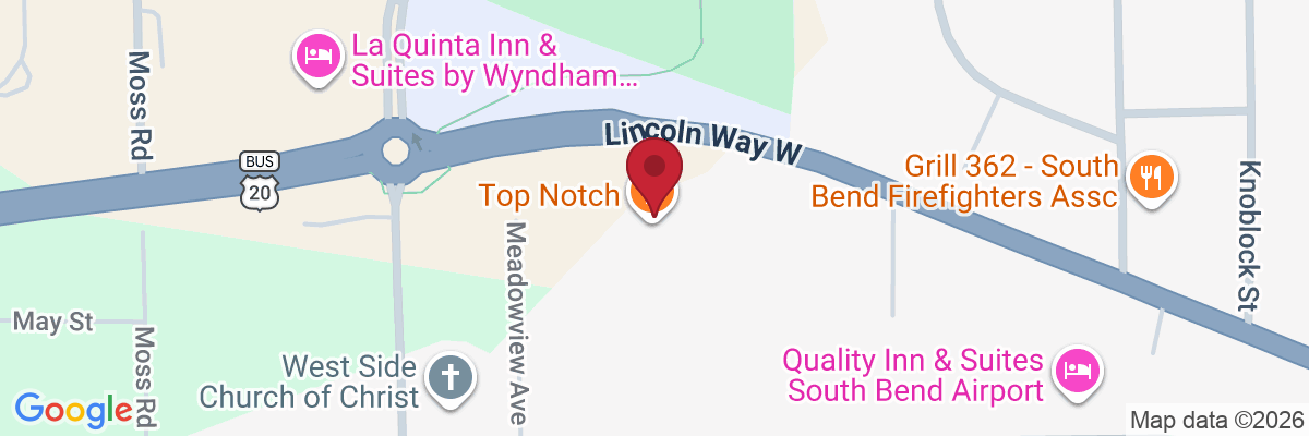 Map showing facility locations
