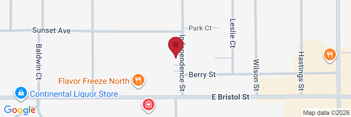 Map showing facility locations