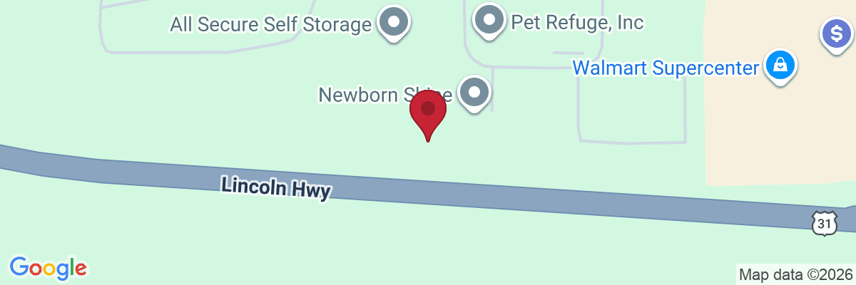 Map showing facility locations