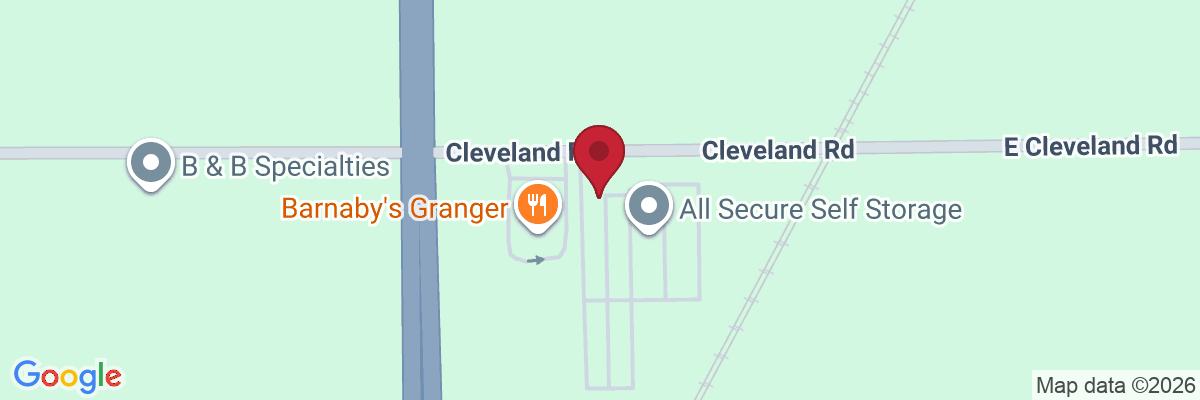 Map showing facility locations