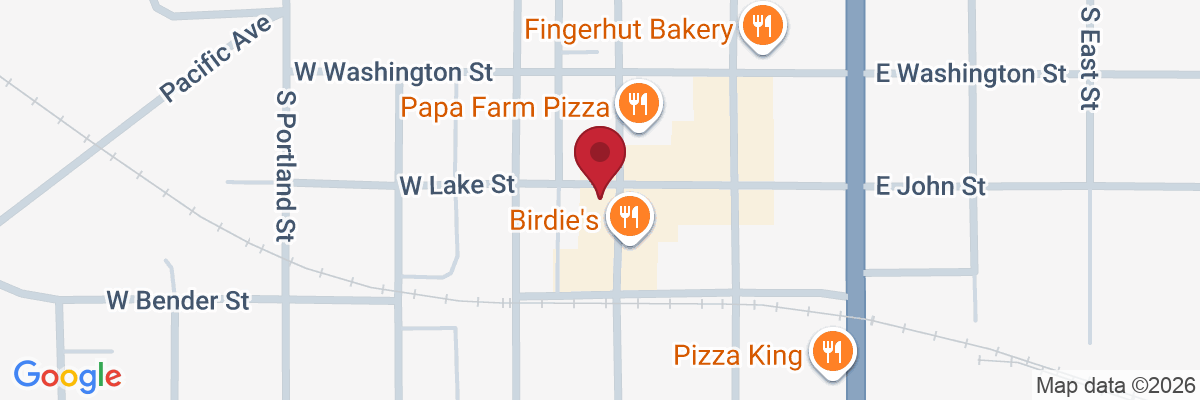 Map showing facility locations