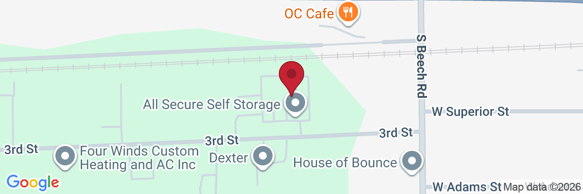 Map showing facility locations