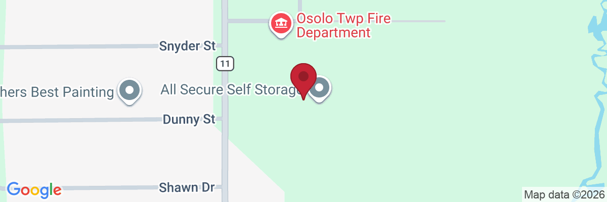 Map showing facility locations
