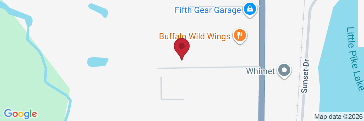 Map showing facility locations