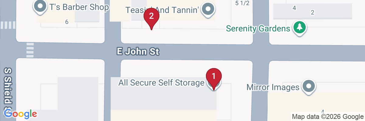 Map showing facility locations