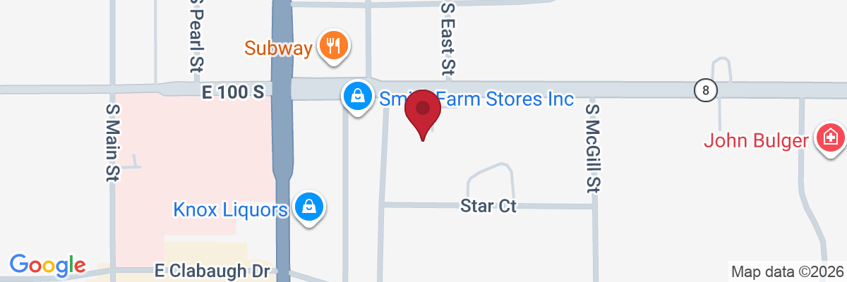 Map showing facility locations