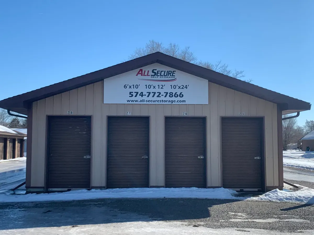 Self storage units in Knox, Indiana.